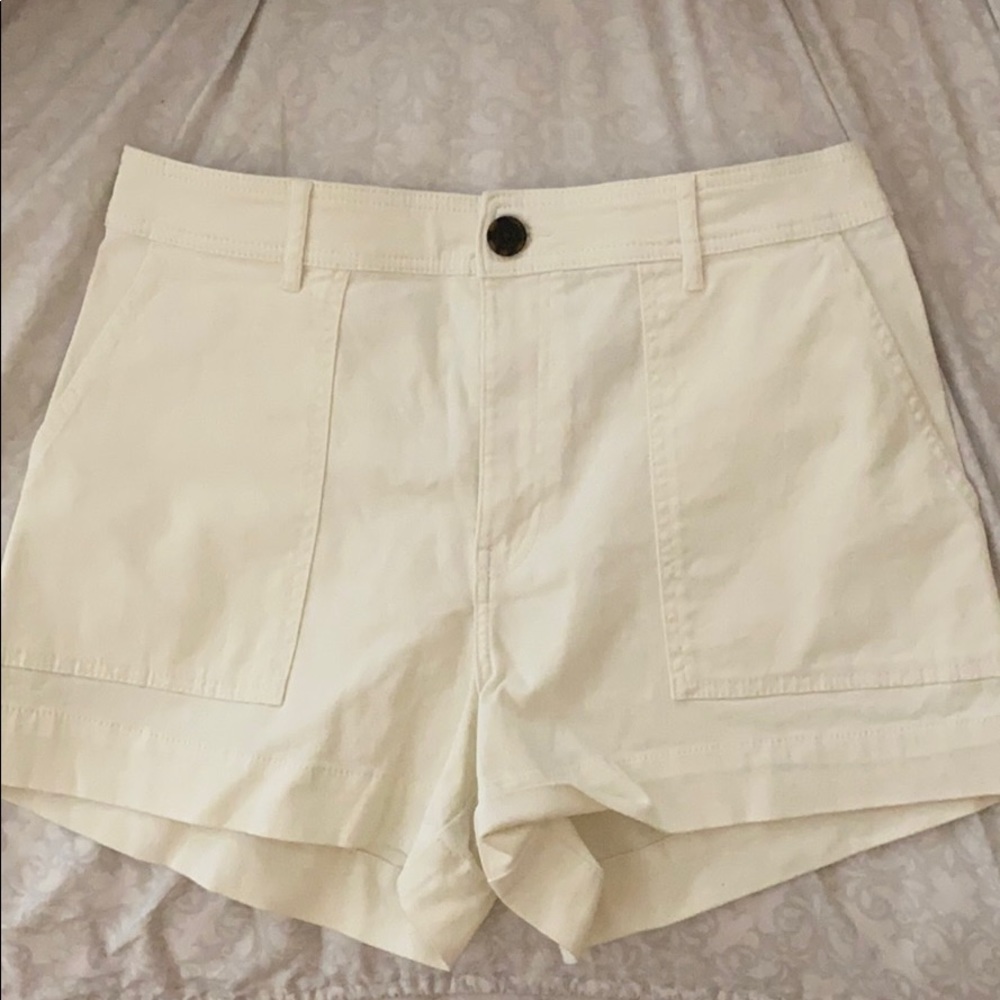 white H&M shorts